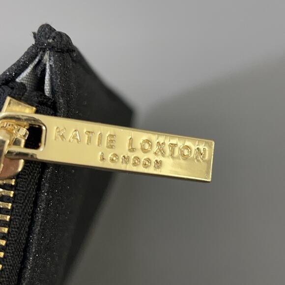 NWOT KATIE LOXTON Stardust Womens Vegan Wristlet Strap Clutch 11.5" Black - Picture 5 of 11